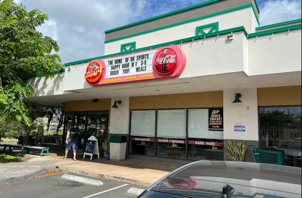 Big City Diner Kailua restaurant storefront in Kailua Town, Hawaii